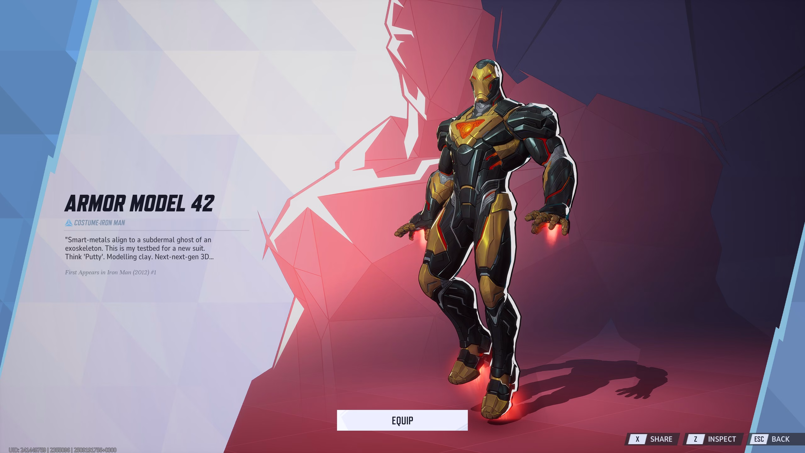 Iron Man Armor Model 42 Skin code