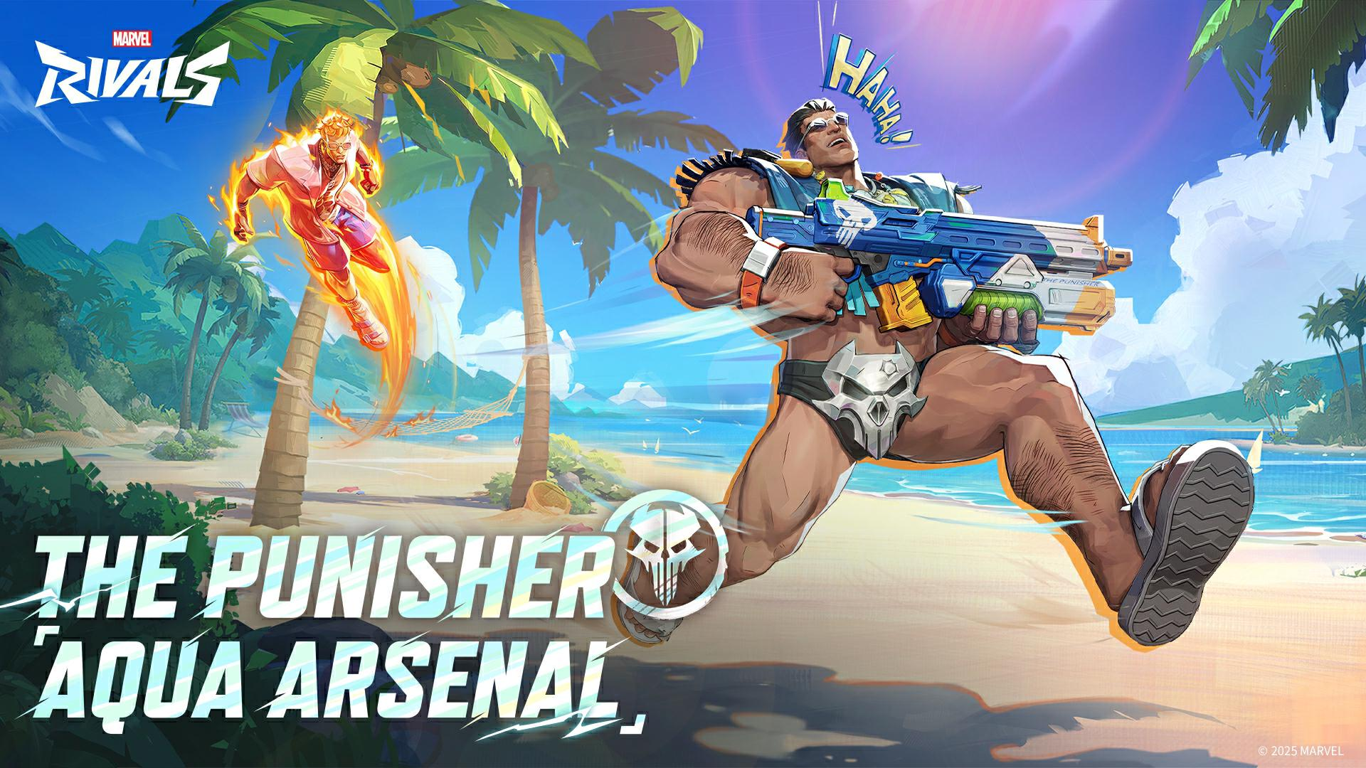 Punisher and human torch summer skin